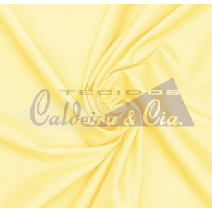 Tecido Tricoline Silky Lisa cor - 1048 (Amarelo Gema)